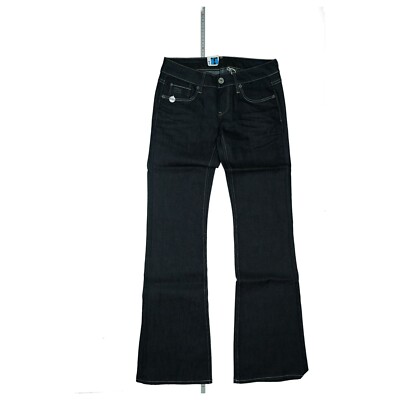 G-STAR 3301 Bootleg Damen Jeans stretch Schlag Hose Flare XS W26 L32 schwarz NEU