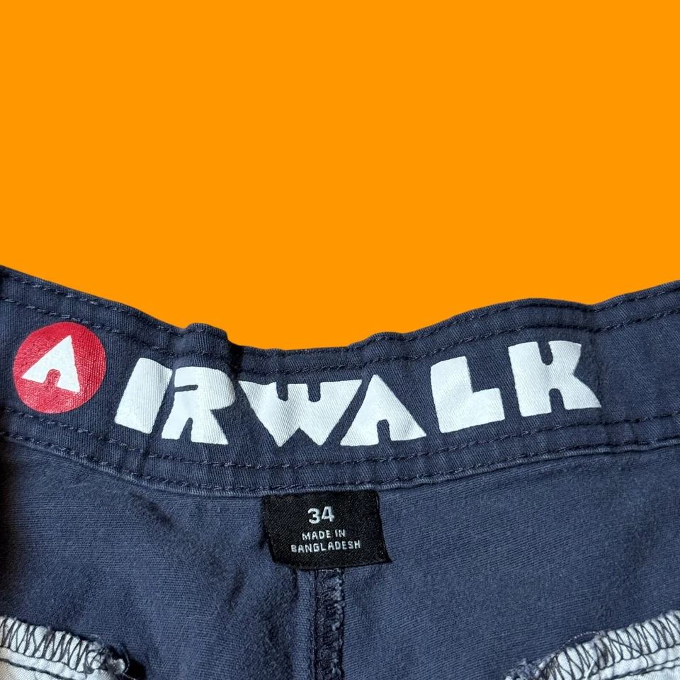 Pantalones Cortos AirWalk Para Hombres Talla 34 Negros Informales Carga Monopatín Patinador Pantalones Cortos Foto 4 de 4
