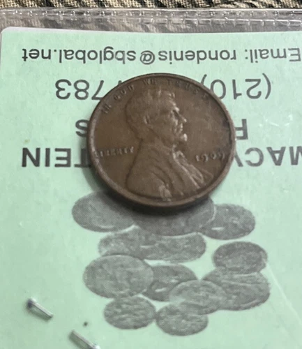 1909-VDB LINCOLN WHEAT CENT, "Very Fine" condition coin #301