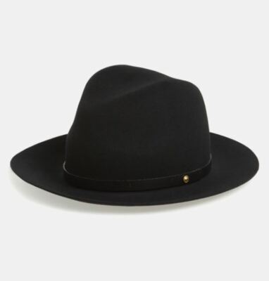 New Rag and bone wool floppy hat NWT Rag & Bone Womens Hat Grey Fedora Floppy Brim Leather  main image 4