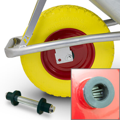 Ersatzrad Schubkarre 4.80-8 Relaxdays Schubkarrenrad 4.80-8 – Luftbereift, Stahlfelge, Inkl. Achse, Traglast 120 Kg – Ersatzrad Für Schubkarren, Bollerwagen & Co., Schwarz, 39x39x9 Cm