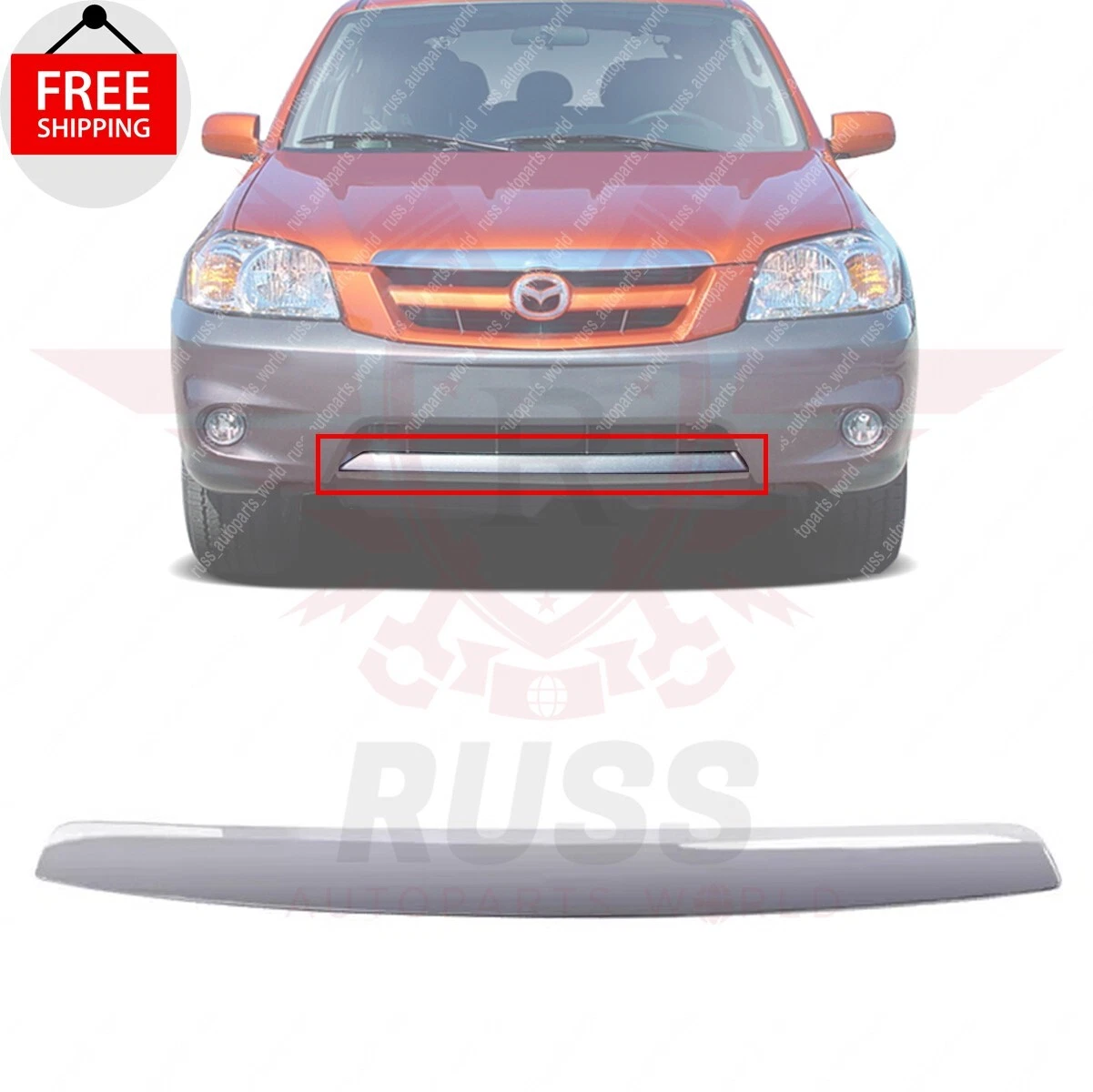 まあ New Front Hood Molding Trim Chrome Fits 2001-2004 Mazda Tribute