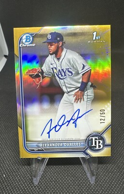 #ad #ad 2022 Bowman Chrome Prospect 1st Alexander Ovalles Gold Auto 50 $9.99