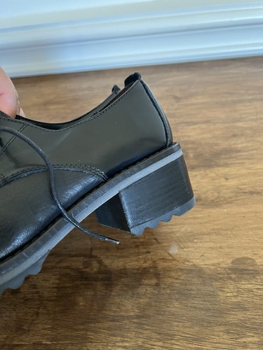 Hispanitas Low Heel Oxford Made in Spain Black Mod HI63976 LONDON Sz 37 US 7 - Picture 11 of 14