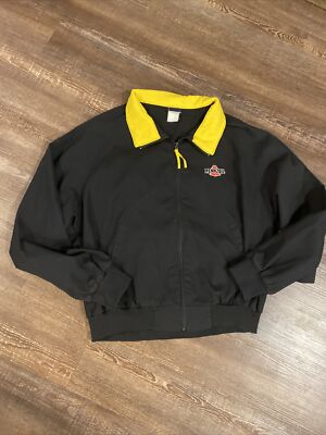 Vintage Swingster Pennzoil Jacket Mens L Black Yellow Zip Up Vintage Swingster Pennzoil Jacket Mens L Black Yellow Zip Up