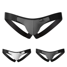 Men Sexy Thong Jockstrap Supporter Low Rise Sports Underwear Panties Underpants