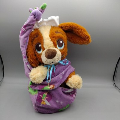 Disney Parks Babies Nana 10'' Plush Peter Pan Baby Dog With Blanket Swaddle