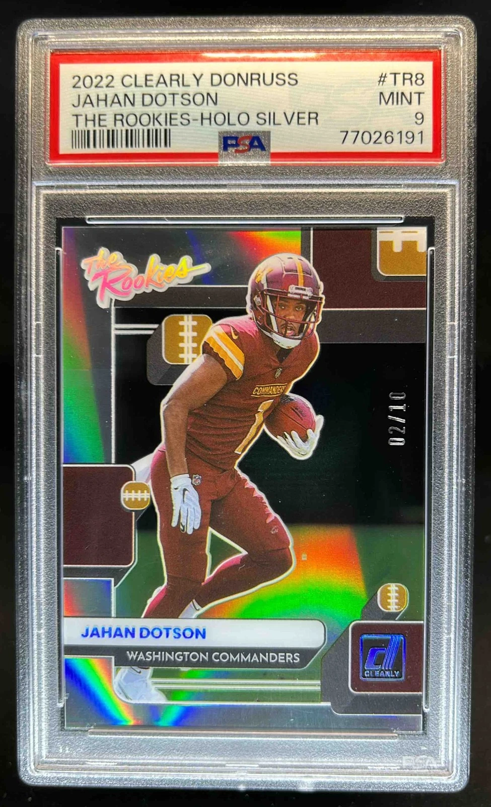 Jahan Dotson Panini Clearly Donruss the Rookies #TR8 Holo Silver