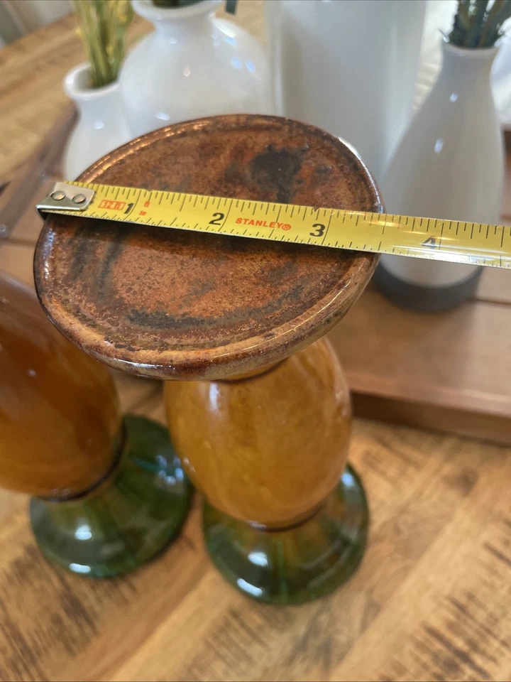 Juego de 2 Candelabros de Cerámica PIER 1 IMPORTS 10" para Velas Redondas 3x3 Foto 4 de 4