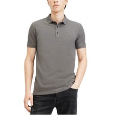 Image of All Saints Mens Polo Shirt Reform Summer Pique Casual Short Sleeve Pullover Tee