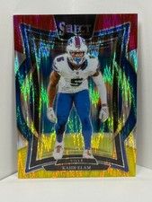 2024 Panini Select - Red & Yellow Shock Prizm #8  Kaiir Elam