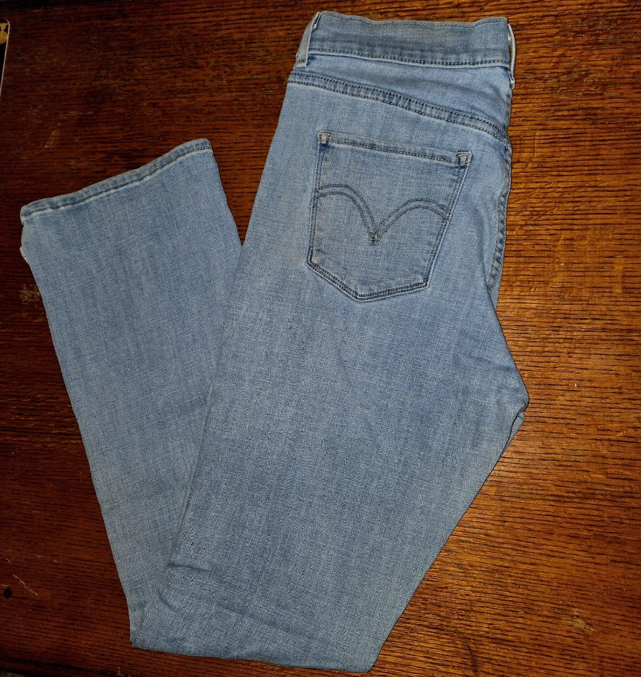 Levi's Jeans Mujer 8 W29 L32 Azul Claro Denim Clásico Bota Corte Bota Sin Agua Foto 3 de 4