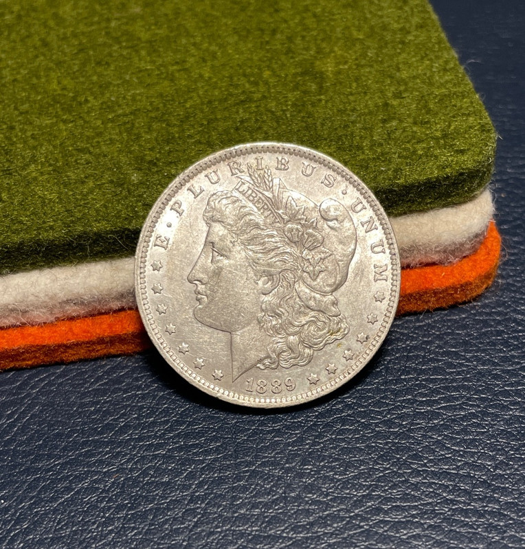 (#101795) Morgan Dollar:  1889 O.   AU!  better date    (see video!)