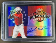 2020 Leaf Metal Draft Jordan Walker State Pride Auto Black Rainbow #/15