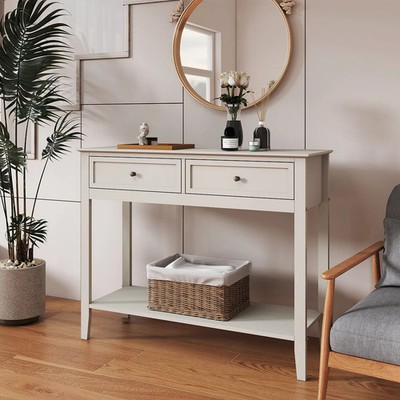 Großes Sideboard Konsolentisch mit 2 Schubladen - Rowley Pale Cream Range
