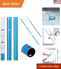 Aluminum Telescoping Pool Pole - Adjustable 12 Ft for All Your Cleaning Needs