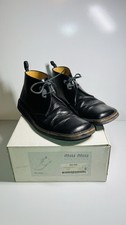 Mui Mui Mens Chukka Boots Smooth Leather Black Size 10