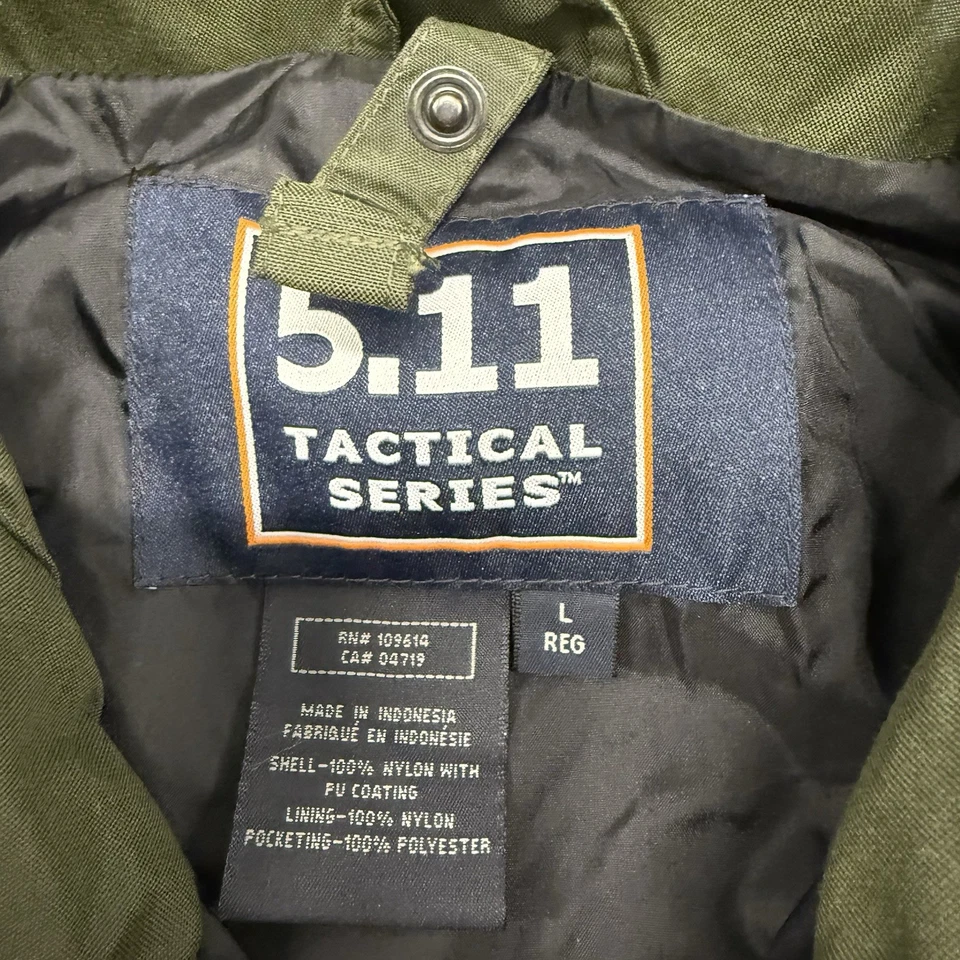 5.11 Tactical 4-in-1 Patrol Bomber Jacket Mens Size Large Green - Image 4 of 4