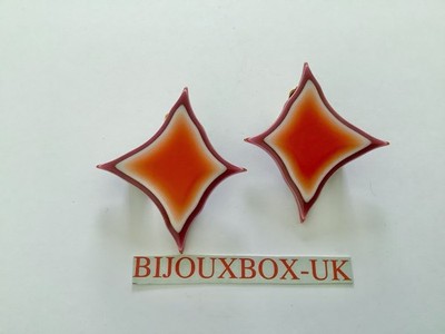 LEA STEIN VINTAGE ABSTRACT EARRINGS.  Best Vintage Selection Online.