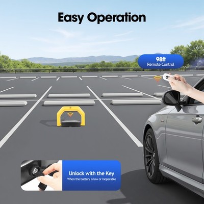 Automatische Car Parkplatzsperre Parkplatzsperre Parksperre mit 2 Fernbedienung