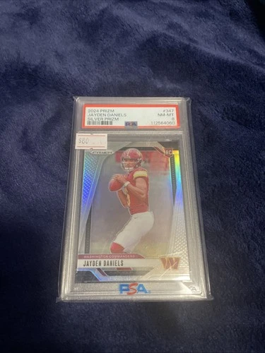 Jayden Daniels Prizm Rookie Silver Prizm Psa 8 High Upside !