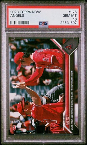 Topps Now Shohei Ohtani PSA 10 & Mike Trout High-Touch Card