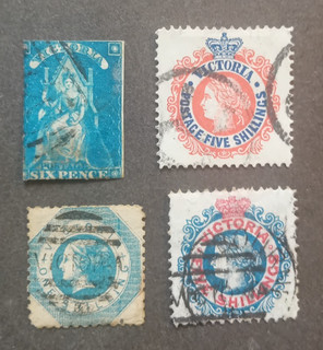 Australia stamps x4 Victoria state Queen Victoria Highly Collectable