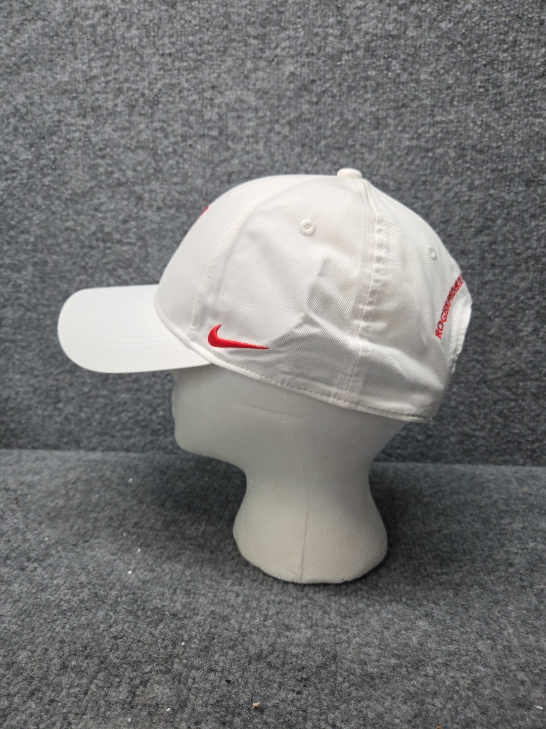 Roger Federer Foundation Hat Nike DRI-FIT Legacy 91 White Red RARE! NWOT image 3