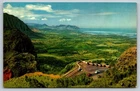 Vintage Nuuanu Pali Hawaii Scenic View Postcard by Ray Helbig 1951