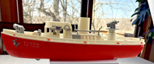 Vintage 1960 Eldon Fire Fighter Plastic Boat 15 inches Long -  Made In USA
