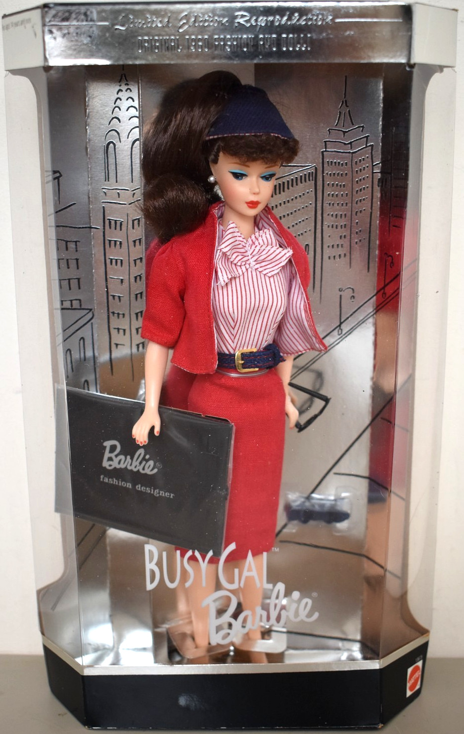 1995 Limited Edition Repro BUSY GAL Vintage Brunette Barbie