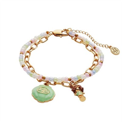 Alex and Ani: Polly Pocket  2 Row Charm Bracelet Gold AL250642FSG