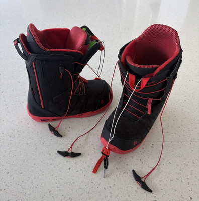 Burton Imprint 3 Ambush Snowboard Boots Size 11.5 US Black/Red