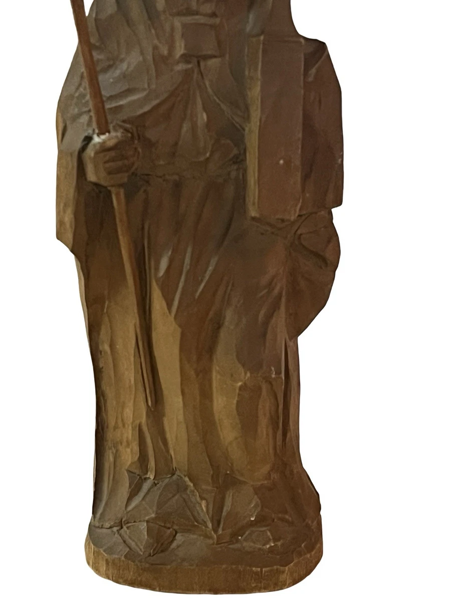 Heiligenfigur Holzfigur Heiliger Wolfgang von Regensburg H: 23,8cm