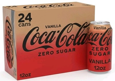 Coca-Cola Vanilla Soda Pop Zero Sugar 12 fl oz Pack of 24 Free Shipping