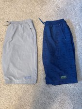 Eddie Bauer Boys Hybrid Quick Dry Mesh Lined Shorts Blue  Grey Size XL 18-20
