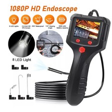 2M Handheld Industrial Endoscope 8mm Borescope Inspection Snake Camera w/8LED