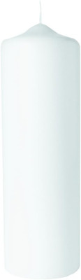 Rayher 3140700 Stumpenkerze, Weiß, Rund, 100% Paraffin, Höhe 8 X 8 X 25 Cm, Rund