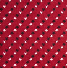 Patriotic Little Blue White Stars on Red 100 Cotton Price per Yard