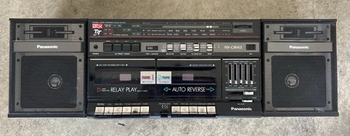 Panasonic RX-CW43 Dual Auto Reverse Stereo Cassette Vintage Boombox -  READ