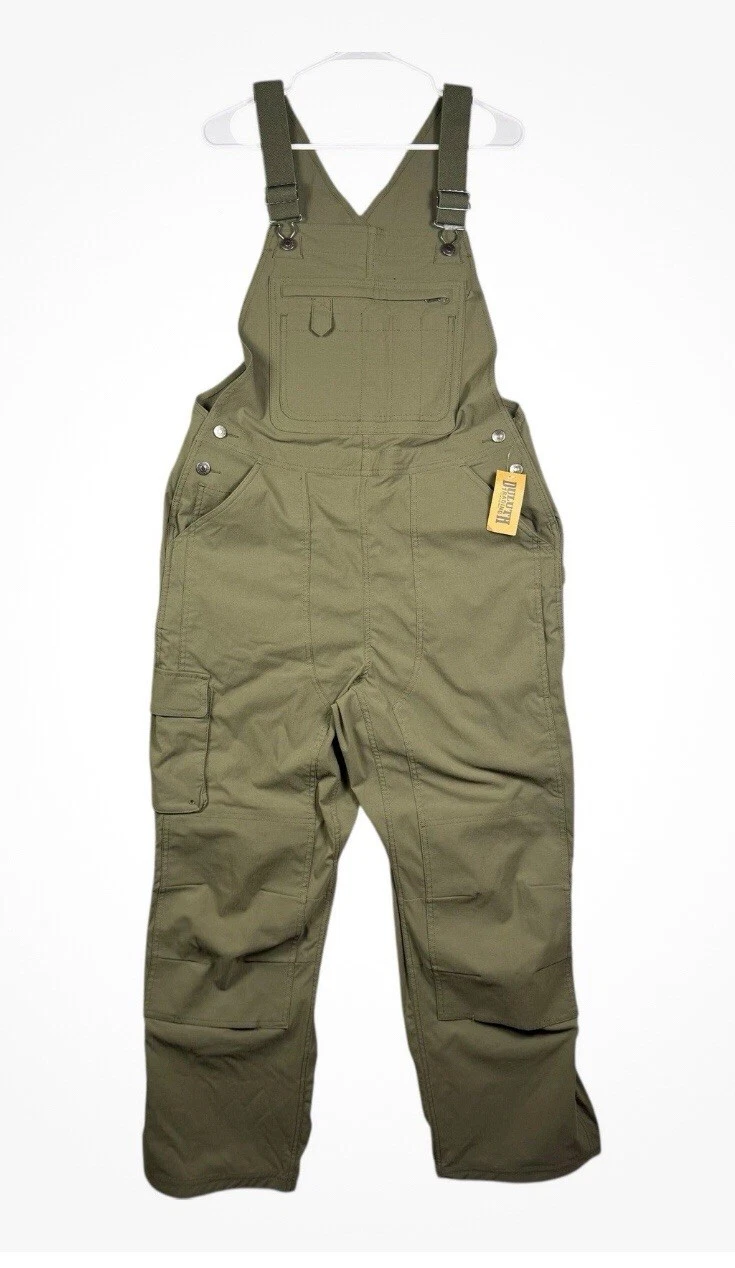 Duluth Trading Overalls Womens 2x X 31 Green Bib Stretch Cargo Garden Heirloom