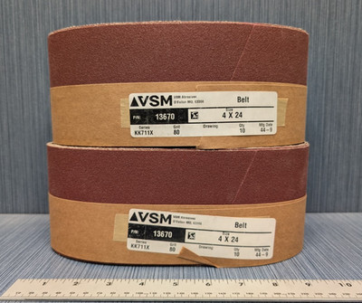  20 x pcs VSM 13670 4 x 24 Abrasive Sanding Belt 80 Grit A/O KK711X