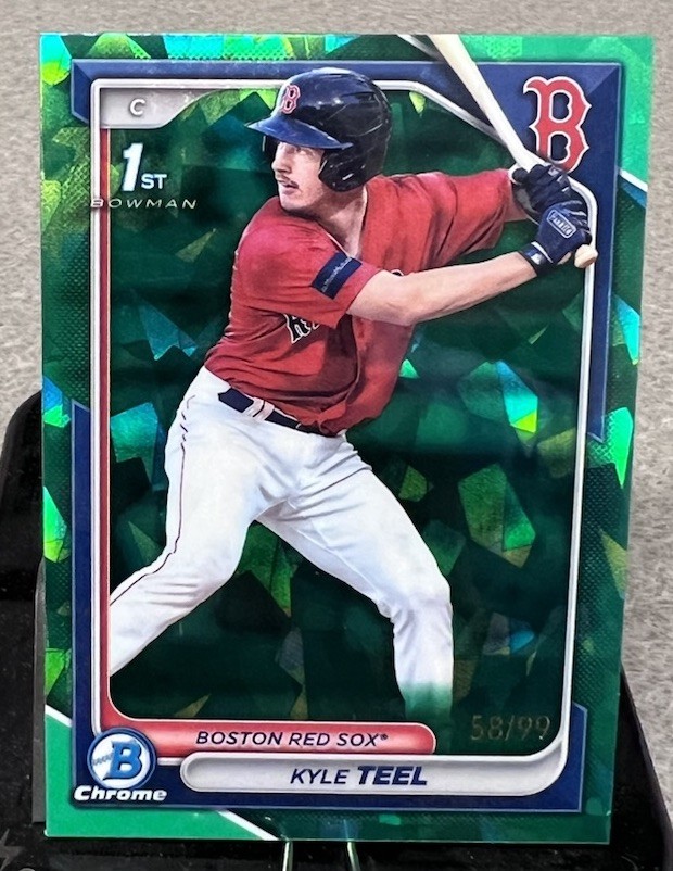 2024 Bowman Chrome Sapphire Kyle Teel 1st Prospect Green Refractor /99 