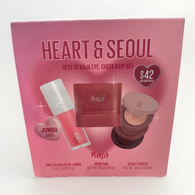 Kaja Heart & Seoul Best Of Kaja Eye, Cheek & Lip Oil Eyeshadow 3-Pc Gift Set NIB