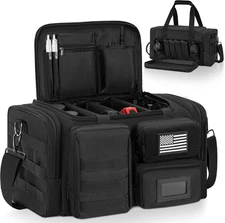 Tactical Pistol Range Bag, Gun Range Bag for Handguns, Shooting Duffle Range Pis