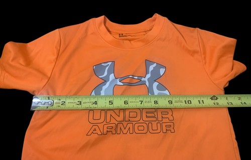 Under Armour Boys Athletic Graphic Tee T-Shirt Orange size 6 - READ - Picture 6 of 7