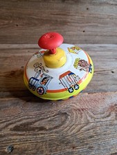 Spinning Top Metal Collectible Push Spin Toy Ohio Art Tested and Works 5" Wide