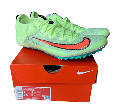 Size 5 Nike Zoom Superfly Elite 2 Track Spikes Volt/Orange CD4382-700 NBY