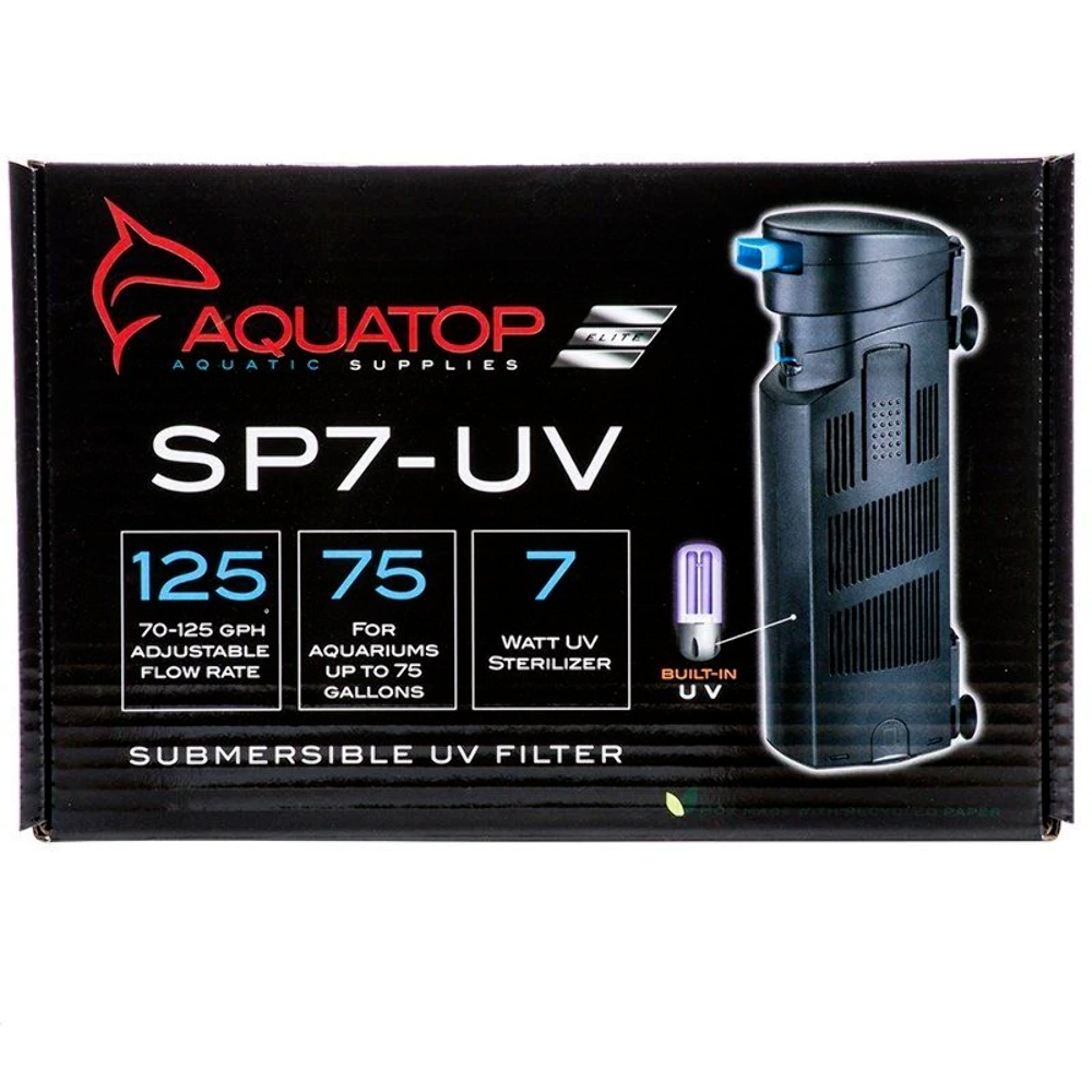 Aquatop Submersible UV Filter with Pump 7 Watts 126 GPH Aquariums