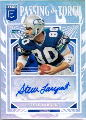 2021 Elite STEVE LARGENT ''Passing the Torch'' Auto #xx/49!! Seahawks HOF
